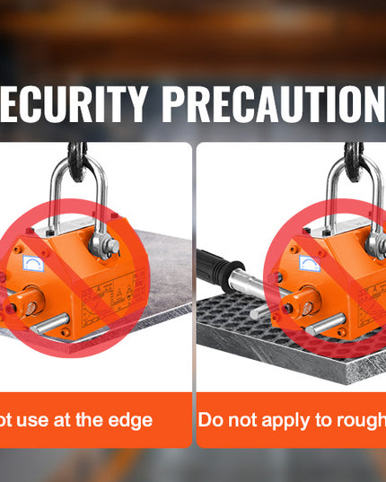 SucceBuy 100KG-2000KG Permanent Magnetic Lifter Pulling Capacity 2.5 Safety Factor Neodymium & Steel Lifting Magnet Lift Magnets